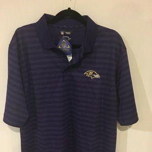 NFL Team Apparel Blue Striped Polo T Shirt Size XL